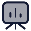 Presentationbarchart icon with duotone standard style