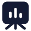 Presentationbarchart icon with solid standard style
