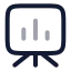 Presentationbarchart icon with twotone rounded style