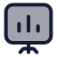 Presentationbarchart icon with duotone standard style