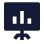 Presentationbarchart icon with solid sharp style