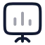 Presentationbarchart icon with twotone rounded style