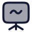 Presentationlinechart icon with duotone rounded style