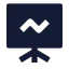 Presentationlinechart icon with solid sharp style
