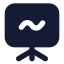 Presentationlinechart icon with solid standard style