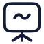 Presentationlinechart icon with stroke rounded style