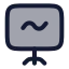 Presentationlinechart icon with duotone rounded style