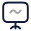 Presentationlinechart icon with twotone rounded style