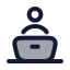 Presentationonline icon with duotone rounded style