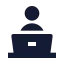 Presentationonline icon with solid sharp style