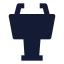 Presentationpodium icon with solid sharp style