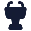 Presentationpodium icon with solid standard style