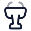 Presentationpodium icon with twotone rounded style