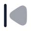 Previous icon with bulk rounded style