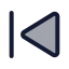 Previous icon with duotone standard style