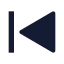 Previous icon with solid sharp style