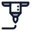 Printer 3 D icon with duotone rounded style