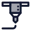 Printer 3 D icon with duotone standard style
