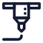 Printer 3 D icon with stroke standard style