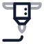 Printer 3 D icon with twotone rounded style