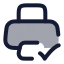 Printercheck icon with duotone rounded style