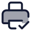 Printercheck icon with duotone standard style