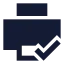 Printercheck icon with solid sharp style