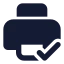 Printercheck icon with solid standard style