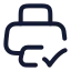 Printercheck icon with stroke rounded style