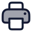 Printer icon with duotone rounded style