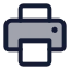 Printer icon with duotone standard style