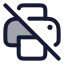 Printeroff icon with duotone rounded style