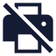Printeroff icon with solid sharp style