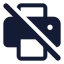Printeroff icon with solid standard style