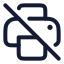 Printeroff icon with stroke rounded style
