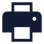 Printer icon with solid sharp style