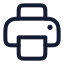 Printer icon with stroke rounded style