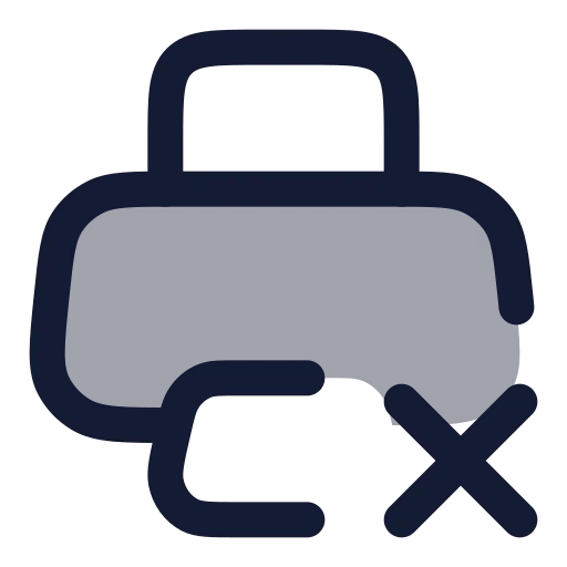 Printer X Icon in Duotone Rounded style