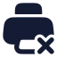Printerx icon with solid rounded style