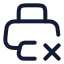 Printerx icon with stroke rounded style