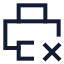 Printerx icon with stroke sharp style