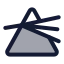 Prism icon with duotone standard style