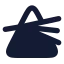 Prism icon with solid rounded style
