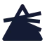 Prism icon with solid sharp style
