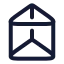 Prism icon with stroke rounded style