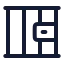 Prison icon with stroke rounded style