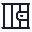 Prison icon with stroke standard style