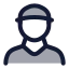 Prisoner icon with duotone rounded style
