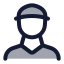Prisoner icon with duotone standard style