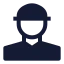 Prisoner icon with solid sharp style